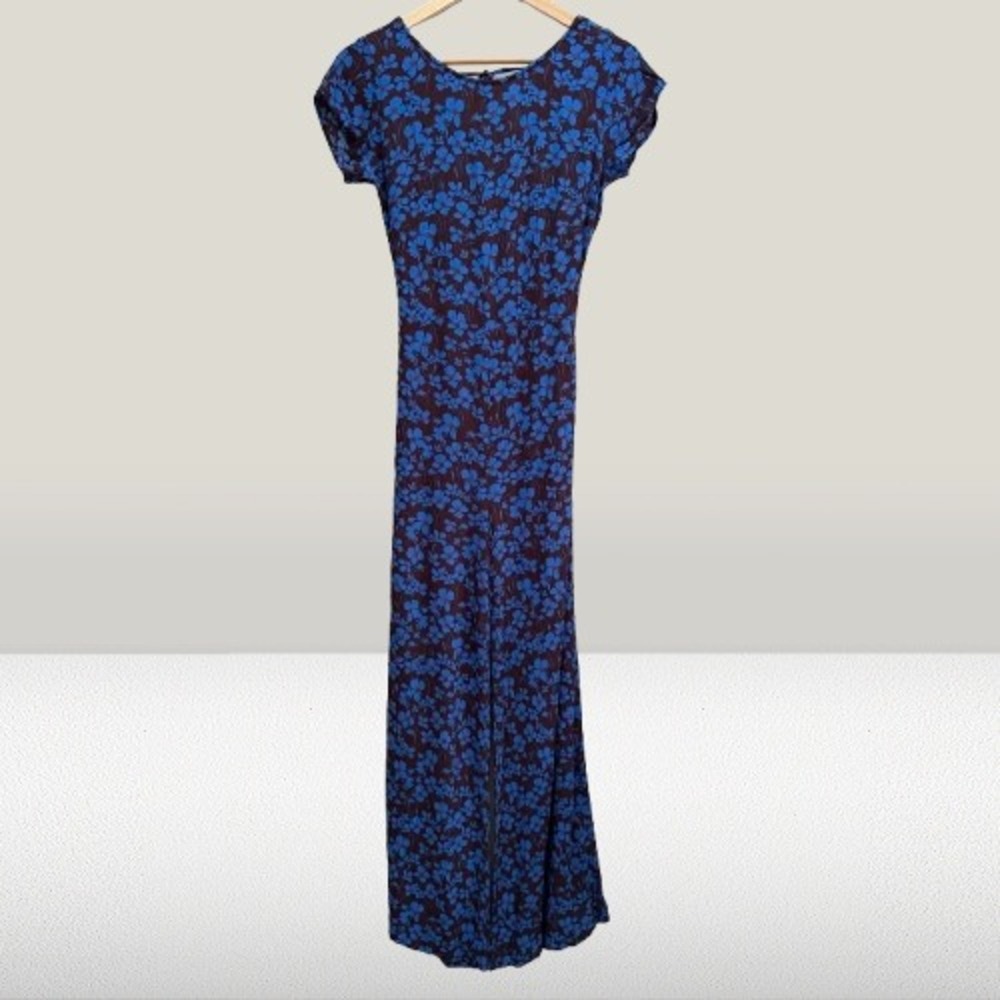 Free People Hailee Jumpsuit Floral Open Back Wide Leg XS - Picture 2 of 5